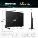 HISENSE LEDN40A5Q 60hz FHD Smart