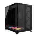 AIR 5400 LX-R RGB iCUE LINK Triple Chamber Mid-Tower PC Case ;3x Fans included;2x 2.5'' ; 1x 3.5'';  Black