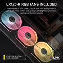 AIR 5400 LX-R RGB iCUE LINK Triple Chamber Mid-Tower PC Case ;3x Fans included;2x 2.5'' ; 1x 3.5'';  Black