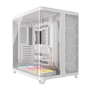 AIR 5400 LX-R RGB iCUE LINK Triple Chamber Mid-Tower PC Case ;3x Fans included;2x 2.5'' ; 1x 3.5''; White