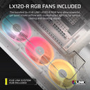 AIR 5400 LX-R RGB iCUE LINK Triple Chamber Mid-Tower PC Case ;3x Fans included;2x 2.5'' ; 1x 3.5''; White