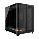 AIR 5400 RS-R ARGB Triple Chamber Mid-Tower PC Case ; 3x Fans Included; 2x 2.5'' ; 1x 3.5'' Black