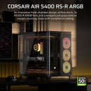 AIR 5400 RS-R ARGB Triple Chamber Mid-Tower PC Case ; 3x Fans Included; 2x 2.5'' ; 1x 3.5'' Black