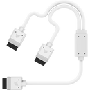 CORSAIR iCUE LINK Cable; 1x 600mm Y-Cable with Straight connectors; White