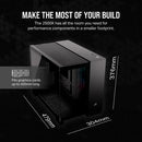 iCUE LINK 2500X RGB Micro ATX Dual Chamber PC Case; Black
