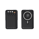 Linkqnet Tpbt941 10,000Mah 15W Magnetic Wireless Powerbank With Built-In Charging Cables - Type-C, Micro Usb And Lightning