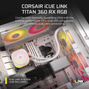 Corsair Icue Link Titan 360 Rx Rgb Liquid Cpu Cooler - White – Rx120 Rgb Fans – Fits Intel® Lga 1851 1700; Amd® Am5 Am4 – Icue L
