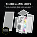 2000D Icue Airflow Tempered Glass Mid-Tower; White; Af Slim Fans Sf Psu Only