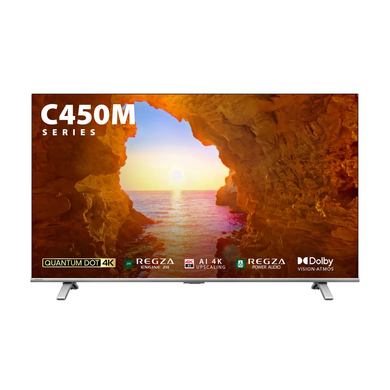 Toshiba 55 Inch C450Mn Qled Premium Uhd Smart Led Tv - Resolution 3840 × 2160 Aspect Ratio: 16:9 Brightness 330 Cd M2 3X Hdmi Input Ports 2X Usb Composite Input Stereo 2X Output Speakers 1 Year Limited Warranty