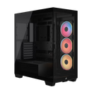 3500X LX-R RGB iCUE LINK Tempered Glass Mid-Tower PC Case; 3x Fans included; 2x 2.5'' ; 2x 3.5''; Black