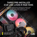 3500X LX-R RGB iCUE LINK Tempered Glass Mid-Tower PC Case; 3x Fans included; 2x 2.5'' ; 2x 3.5''; Black