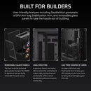 3500X LX-R RGB iCUE LINK Tempered Glass Mid-Tower PC Case; 3x Fans included; 2x 2.5'' ; 2x 3.5''; Black