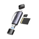 Ugreen Cm185-50706 2-In-1 Otg Card Reader Type-C Usb-A - Silver