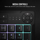 CORSAIR K55 Core Gaming Keyboard; Backlit Zoned RGB LED; Rubberdome