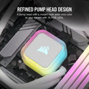 CORSAIR iCUE H100i ELITE RGB 240mm Liquid CPU Cooler - White.