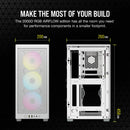 2000D Icue Airflow Tempered Glass Mid-Tower; White; Af Slim Fans Sf Psu Only