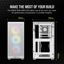 2000D Icue Airflow Tempered Glass Mid-Tower; White; Af Slim Fans Sf Psu Only