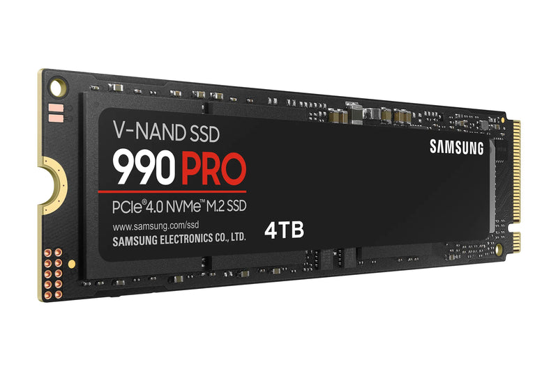 Samsung Mz-V9P4T0Bw 990 Pro 4 Tb Nvme Ssd - Read Speed Up To 7450 Mb S; Write Speed To Up 6900 Mb S; Random Read Up To 1400000 I