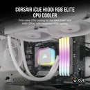 CORSAIR iCUE H100i ELITE RGB 240mm Liquid CPU Cooler - White.