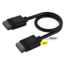 CORSAIR iCUE LINK Cable; 2x 200mm with Straight connectors; Black