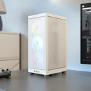 2000D Icue Airflow Tempered Glass Mid-Tower; White; Af Slim Fans Sf Psu Only