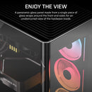 FRAME 4500X LX-R RGB LINK Panoramic Glass Mid-Tower PC Case; 3x RGB Fans Inclided; 4x 2.5'' ; 2x 3.5''; Black