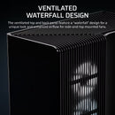 FRAME 4500X LX-R RGB LINK Panoramic Glass Mid-Tower PC Case; 3x RGB Fans Inclided; 4x 2.5'' ; 2x 3.5''; Black