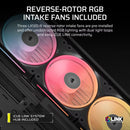 FRAME 4500X LX-R RGB LINK Panoramic Glass Mid-Tower PC Case; 3x RGB Fans Inclided; 4x 2.5'' ; 2x 3.5''; Black