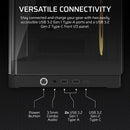 FRAME 4500X LX-R RGB LINK Panoramic Glass Mid-Tower PC Case; 3x RGB Fans Inclided; 4x 2.5'' ; 2x 3.5''; Black