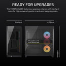 FRAME 4500X LX-R RGB LINK Panoramic Glass Mid-Tower PC Case; 3x RGB Fans Inclided; 4x 2.5'' ; 2x 3.5''; Black