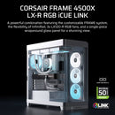 FRAME 4500X LX-R RGB LINK Panoramic Glass Mid-Tower PC Case; 3x RGB Fans Inclided; 4x 2.5'' ; 2x 3.5''; White