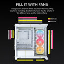 FRAME 4500X LX-R RGB LINK Panoramic Glass Mid-Tower PC Case; 3x RGB Fans Inclided; 4x 2.5'' ; 2x 3.5''; White