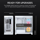 FRAME 4500X LX-R RGB LINK Panoramic Glass Mid-Tower PC Case; 3x RGB Fans Inclided; 4x 2.5'' ; 2x 3.5''; White