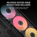 FRAME 4500X RS-R ARGB Panoramic Glass Mid-Tower PC Case;includes 3x RS120-R ARGB Fans ; 4x 2.5'' ; 2x 3.5''  Black