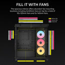 FRAME 4500X RS-R ARGB Panoramic Glass Mid-Tower PC Case;includes 3x RS120-R ARGB Fans ; 4x 2.5'' ; 2x 3.5''  Black