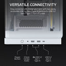 FRAME 4500X RS-R ARGB Panoramic Glass Mid-Tower PC Case;includes 3x RS120-R ARGB Fans ; 4x 2.5'' ; 2x 3.5'' ; White