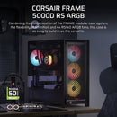 FRAME 5000D RS ARGB Mid-Tower PC Case; 4x RS140 ARGB Fans; 2x 2.5'' ; 1x 3.5'' ; Black.
