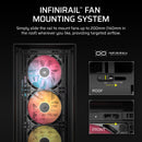 FRAME 5000D RS ARGB Mid-Tower PC Case; 4x RS140 ARGB Fans; 2x 2.5'' ; 1x 3.5'' ; Black.