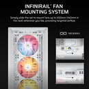 FRAME 5000D ARGB RS Mid-Tower PC Case; 4x 4x RS140 ARGB Fans; 2x 2.5'' ; 1x 3.5'' ; White.