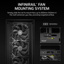 FRAME 5000D RS Mid-Tower PC Case; 4x RS 140 PWM Fans; 2x 2.5'' ; 1x 3.5''; Black.