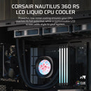 ''NAUTILUS 360 RS LCD Liquid CPU Cooler – 2.1'''' IPS LCD Screen – RS120 Fans – 360 mm Radiator – LGA 1851/1700;
AMD® AM5/AM4 -