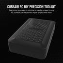 CORSAIR PC DIY Precision Toolkit - PC; Electronics Repair Kit - 65 Screw Bits - Extension rod - Magnetized Tray