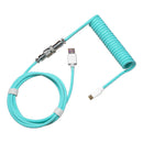 Cooler Master Coiled Cable; Double-Sleeved; Cyan; Type C