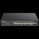 D-Link 18 Port Smart Managed Poe Switch - 16X 1Gbe Ports 2X 1Gbe Ports (2X Sfp Combo) 130W Poe Budget Rackmount Form Factor