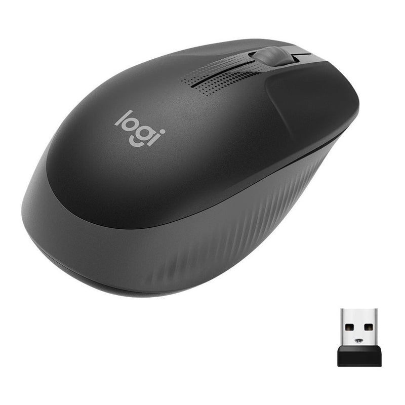 Logitech M190 Full-Size Wireless Mouse - Charcoal - 2.4Ghz - N A - Emea - M190