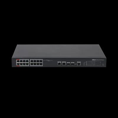 Dahua 16-Port 100 Mbps + 2-Port Gigabit Managed Poe Switch Total Poe Budget 240W