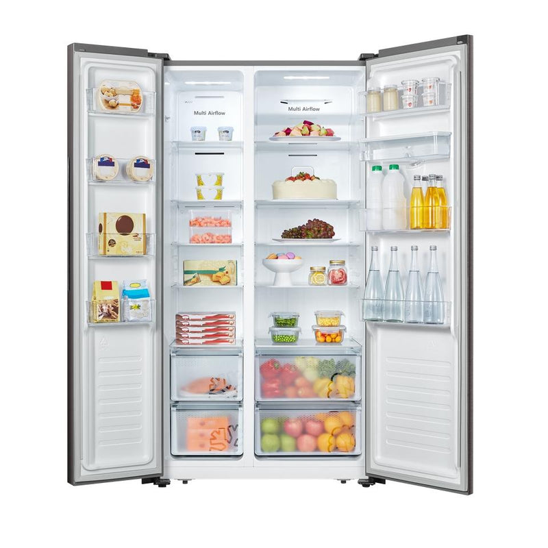 Hisense H670Sit-Wd 508L Double Door Fridge; Door Opening Alarm; Long Life Led Lights; Super Cooling And Super Freezing Mode