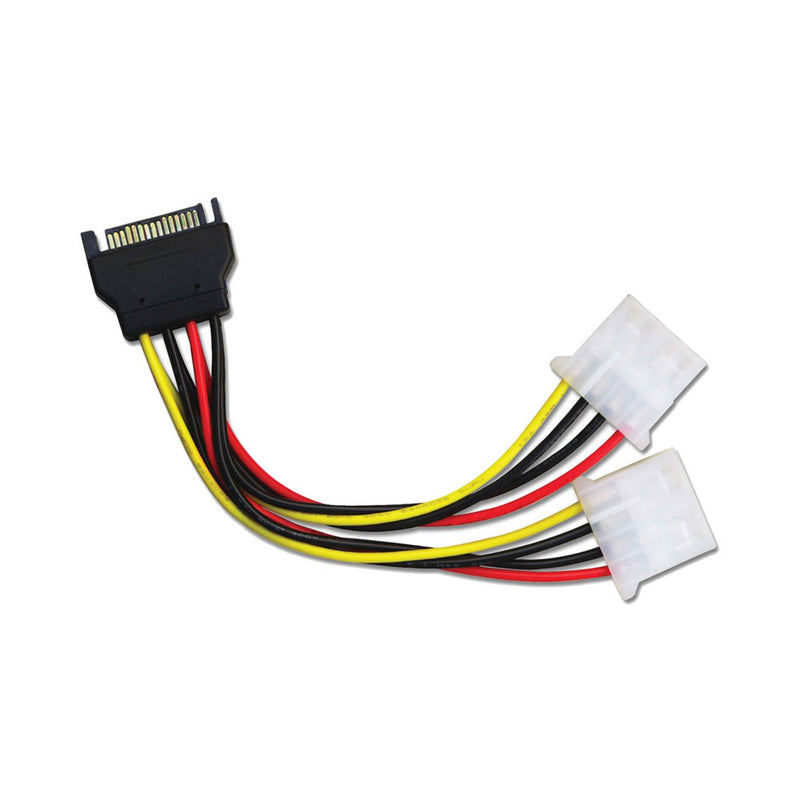 Lindy Sata Male To Y Molex Splitter