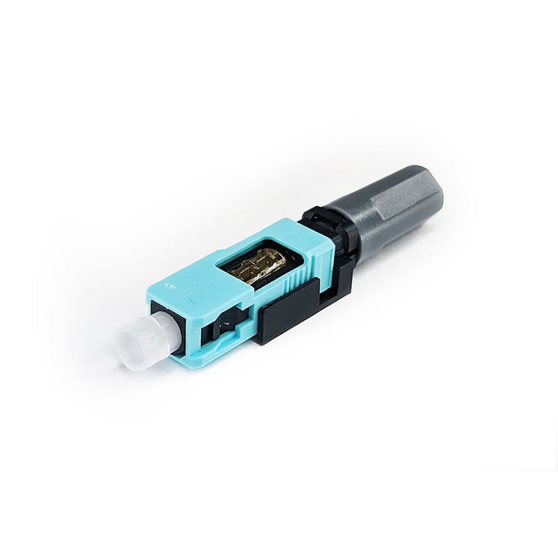 Easyfiber Field-Assembly Sc Simplex Multimode Om3 Om4 Fiber Connector - Aqua