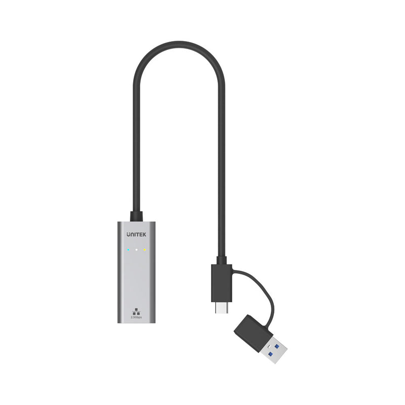 Unitek U1313C Hybrid Type-C Type-A To 2.5G Gigabit Ethernet Adapter